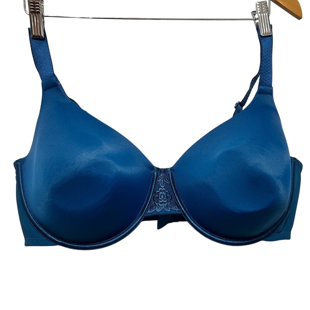 Vanity Fair Womens Bra 44DD Teal Blue‎ Full Coverage Underwire Smooth Support